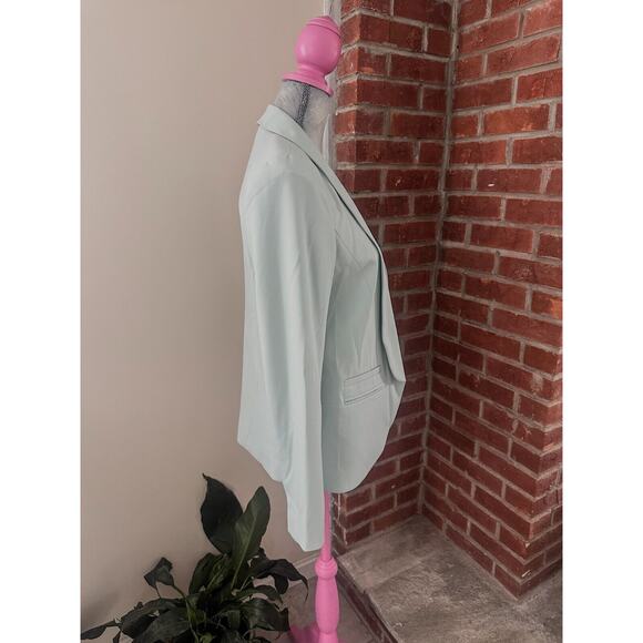 Hinge Sea Foam Green Womens Blazer Size M - Picture 3 of 6